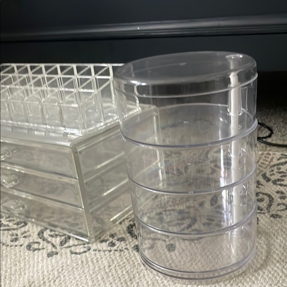 Clear Acrylic Storage Organizers 3 pcs - Picture 2 of 5